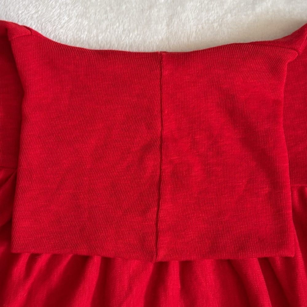 Maeve by Anthropologie | Mariah Gathered Turtleneck Lightweight Sweater Red (M) - Picture 5 of 16
